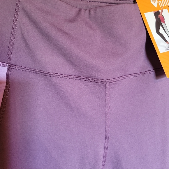 NWT Muuv Women's Workout Ankle Leggings Purple/White Sz L - Picture 8 of 9
